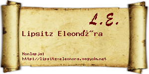 Lipsitz Eleonóra névjegykártya